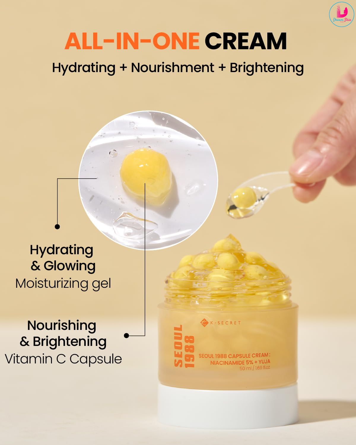 KSECRET SEOUL 1988 Capsule Cream Niacinamide 5% + Yuja 50ml